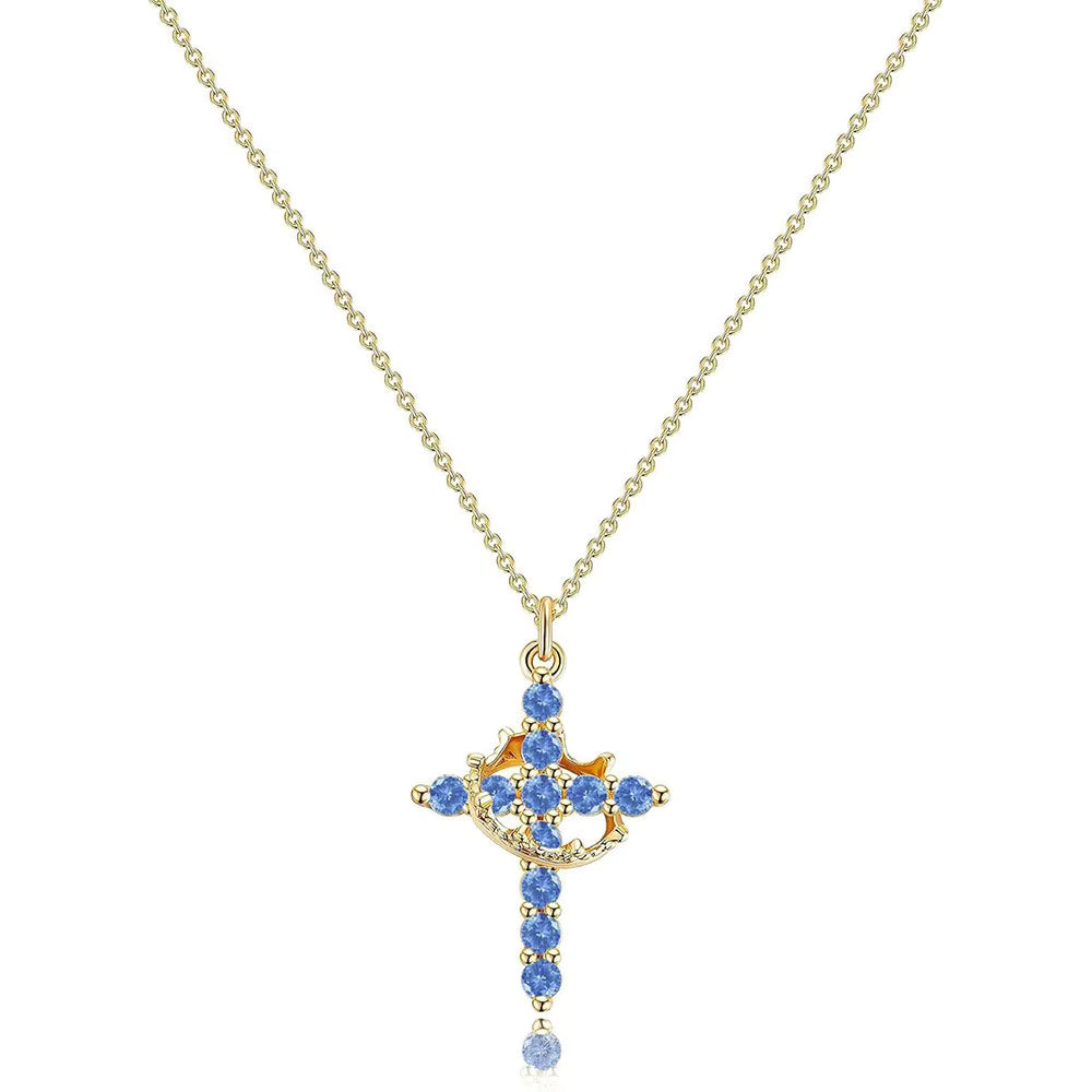 The Eternal Cross & Crown Necklace