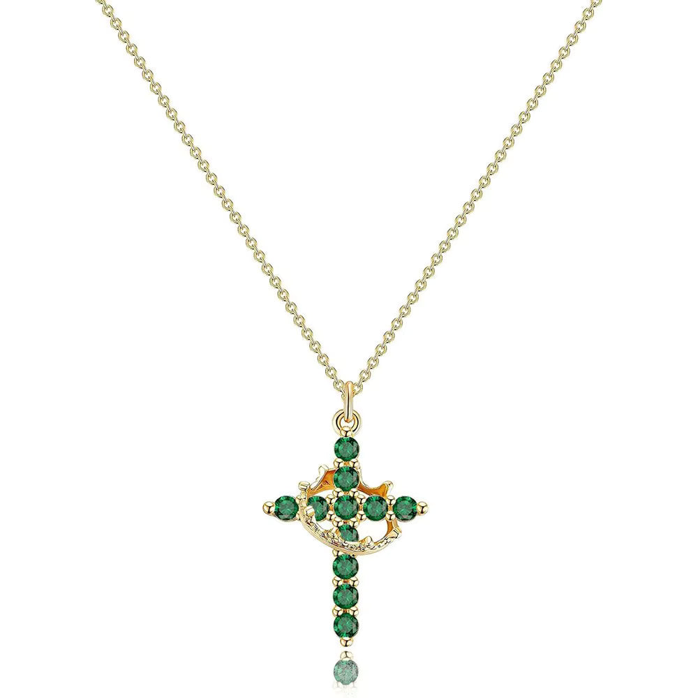 The Eternal Cross & Crown Necklace